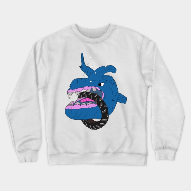 Fairy tale shark , funny shark Crewneck Sweatshirt by Bird